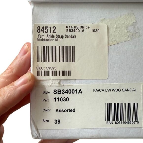 See by Chloe Yumi Ankle Strap Sandals Platform Comfort 39 New with Box - Picture 13 of 15